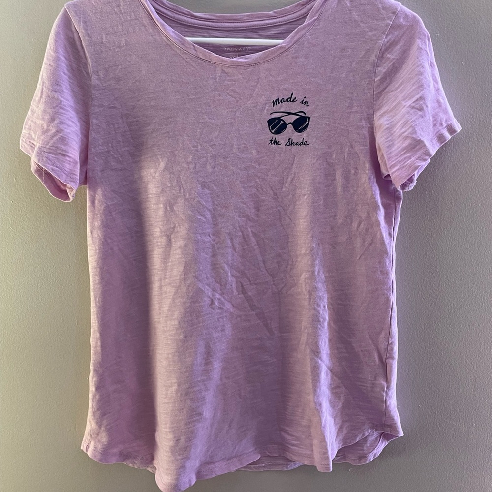 Old Navy Purple Tee Shirt With Blue Text